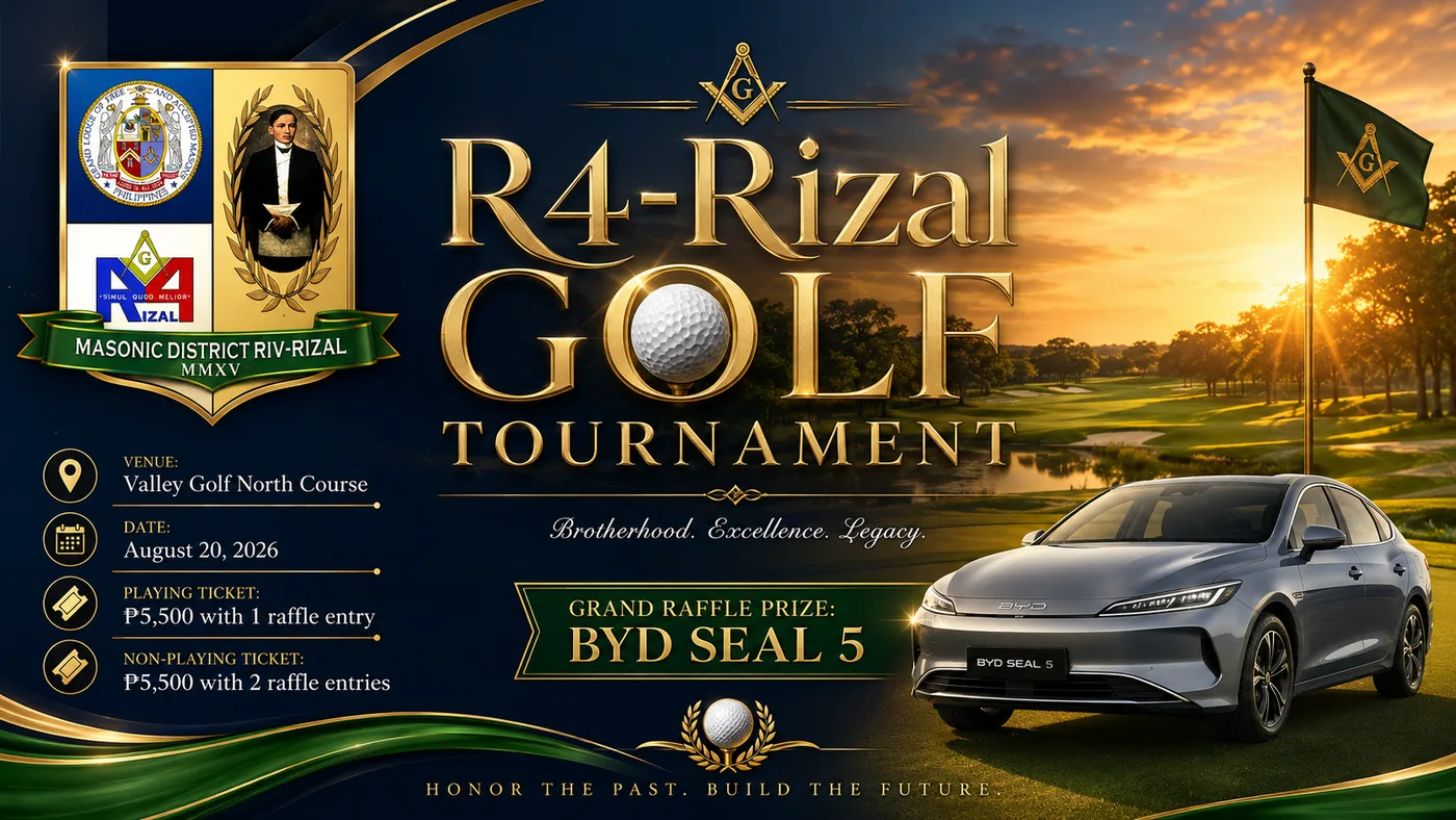 R4-Rizal golf tournament promotional poster image